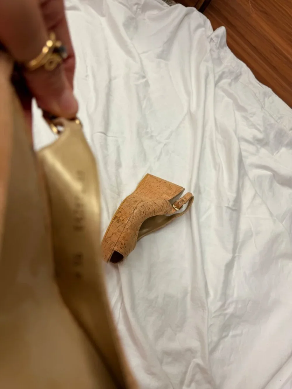 Stuart Weitzman Jean wedges Cork 9.5 - Picture 9 of 10